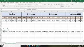 Excel  schedule with week numbers [upl. by Onra]