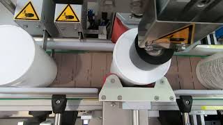 VRM DS fully automatic labelling of round products [upl. by Ihana456]