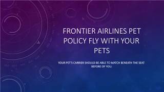 Frontier Airlines Pet Policy Fly With Your Pets [upl. by Atteirneh]