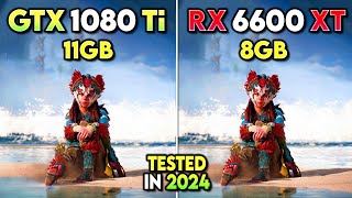 GTX 1080 Ti vs RX 6600 XT  How Much Performance Difference in 2024 [upl. by Aneerahs328]