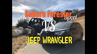 Subaru Forester Sport VS Jeep Wrangler Offroad [upl. by Alhsa]