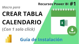 Crea tu tabla Calendario en Excel con 1 SOLO CLICK Listo para importarlo a tu informe de Power BI [upl. by Treva417]