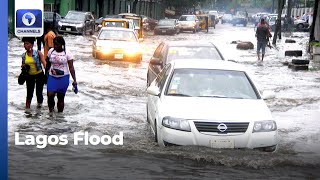 Commuters Stranded As Downpour Floods Lagos Roads  More  Lunchtime Politics [upl. by Celestyn197]