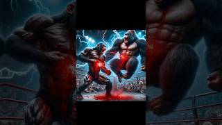 gorilla Vs chimpanzee fight bloody scenetrending marvel catcatfunnyfightcompilation viral tiger [upl. by Yenhoj]