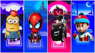 Minions 🆚 Mcqueen 🆚 Paw Patrol 🆚 Spider Man 🎶 Tiles Hop EDM Rush [upl. by Iinden]