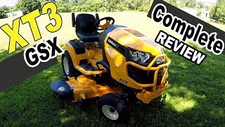 Cub Cadet XT3 Garden tractor review  XT3 GSX 54 deck [upl. by Ekusoyr329]