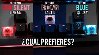 Outemu Brown Red or Blue Switches  Sound Test and Comparison  O Ring Test [upl. by Hartzel562]