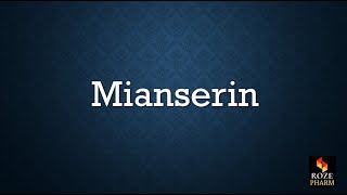 Mianserin pronunciation antidepressant drug anxiety medicine pharm How to say [upl. by Etnauj]