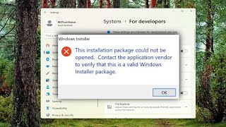 Fix “This App Package Is Not Supported for Installation by App Installer” Error [upl. by Haram]