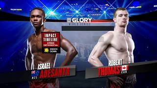 GLORY 34 Denver Israel Adesanya vs Robert Thomas Tournament SemiFinals [upl. by Nhojleahcim]