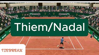 Tennis Game Play Nadal vs Thiem Incredible Tiebreak [upl. by Aisiat899]