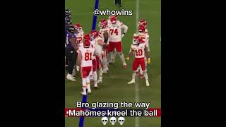 Bro glazing the way mahomes kneels the ball💀💀💀shorts [upl. by Hairabez]