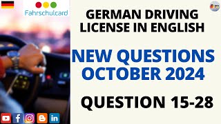 German Driving License in English NEW QUESTIONS from October 2024 Question 1528 [upl. by Dalohcin]