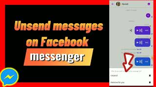 How to Unsend Messages on Facebook Messenger [upl. by Anitel375]