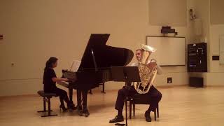 Paul Hindemith Sonata for Bass Tuba and Piano Alan Baer  Tuba Azusa Hokugo Komiyama  Piano [upl. by Enywad]