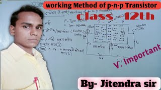 working of pnp Transistor class 12thworking of pnp Transistor animation in hindiphysics khan yot [upl. by Grof]