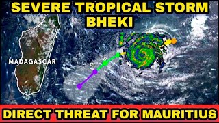 ⚠️🌀 SEVERE TROPICAL STORM BHEKI POSING A DIRECT THREAT FOR MAURITIUS [upl. by Zachery]