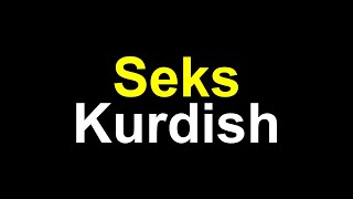 Pronounce Sex Like a Native Kurdish Speaker in 1 Minute [upl. by Reeva]