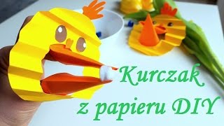 Prace plastyczne wielkanoc kurczak z papieru kurczaczek zabawa dla dzieci wiosna dekoracje [upl. by Malorie]