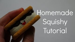 Homemade Squishy Tutorial Smores [upl. by Quartus437]