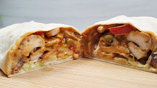 Burrito sa piletinom i povrćem u sosu Recept za 15 minuta Sočno i ukusno [upl. by Gitel]