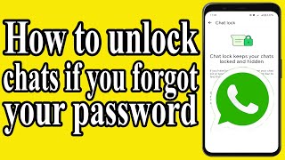 How To Unlock WhatsApp Chats  New Update Whatsapp [upl. by Meijer989]