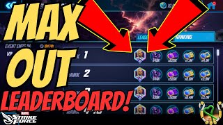 MAX OUT LEADERBOARD  BATTLEWORLD GUIDE  SIEGE DAY 1 DIFFICULTY 3  MARVEL Strike Force  MSF [upl. by Barhos]