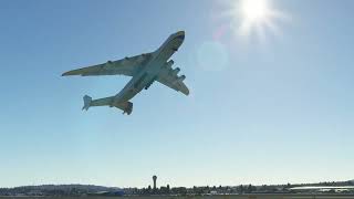 Unbelievable Antonov An225 Takeoff [upl. by Suirtemid]