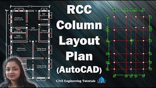 How to draw RCC Column Layout Plan in AutoCAD  Structural Drawing [upl. by Paloma]