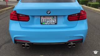 BMW F30 328i w Armytrix Valvetronic Exhaust QuadTips  Rev Close And Open [upl. by Astto]