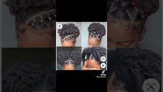 Beautiful hairstyles on natural haircoiffure hairstyle hair hairstyle shortvideo shorts short [upl. by Ohl602]