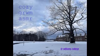 grwm asmr  cozy new england winter  williams college [upl. by Ellenrahs]