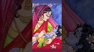 Yashoda Ka Nandlala॥ यशोदा का नंदलाला॥thekikuskitchen lord krishna yashoda maiya shorts [upl. by Alyakam]