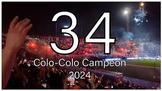 Celebración Completa de la 34  ColoColo Campeón 2024 [upl. by Gideon]