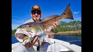 Light Tackle Fishing for Bull Reds Insane DragTesting Fight [upl. by Anelrad]