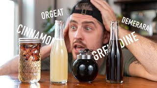 4 EASY to Make Cocktail Syrups  grenadine amp orgeat [upl. by Yroj]