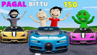 Pagal Bittu Sittu 150  Super Car Wala Cartoon  Gadi Wala Cartoon  Bittu Sittu Toons  Cartoon [upl. by Nahtannhoj394]