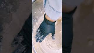 Naphthalene mothballs soaked wood stain paste crushing mothballs asmr [upl. by Nagn963]