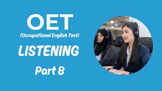 OET Listening Part B Practice Test with answers 2024 oet oettest oetlistening [upl. by Nomra]