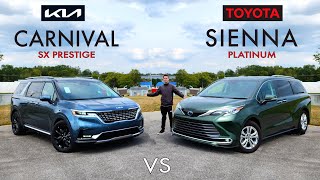 FAMILY FIGHT  2024 Toyota Sienna vs 2024 Kia Carnival Comparison [upl. by Ajnin]