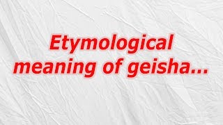 Etymological meaning of geisha CodyCross AnswerCheat [upl. by Eisseb352]