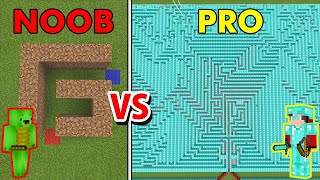 Minecraft NOOB vs PRO IMPOSSIBLE MAZE BUILD CHALLENGE [upl. by Enelrahc]