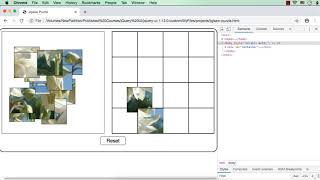 Jigsaw Puzzle using jQuery UI draggable and droppable Interactions Part 5 [upl. by Amo]