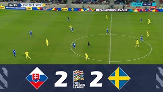 Slovakia vs Sweden 22  UEFA Nations League 202425  Match Highlights [upl. by Dazhahs146]