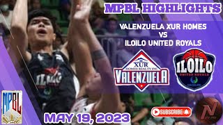 MPBL HIGHLIGHTS VALENZUELA XUR HOMES VS ILOILO UNITED ROYALS MAY 19 2023 [upl. by Nonnaer722]