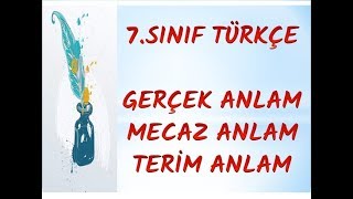 7 Sınıf Türkçe Sözcükte AnlamYardımcı Öğretmen [upl. by Kelby754]