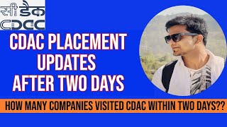 CDAC ACTS Pune placement updates  Companies visited the placements [upl. by Blondie]