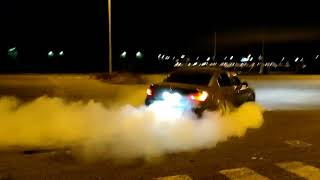 BMW E60 530d 300hp600nm burnout and drifting [upl. by Anawd984]