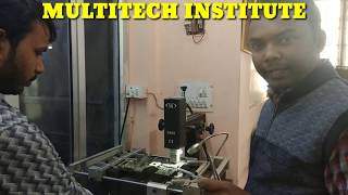 Laptop Chip Reballing class  How to remove and sold chip with BGA Machine  Multitech institute [upl. by Hyacintha]