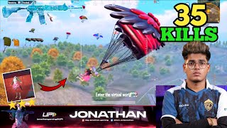 35 KILLS 😱 JONATHAN NEW FULL AGRESSIVE GAMEPLAY FOREST ELF SET jonathangaming gameplay bgmi [upl. by Edeline]